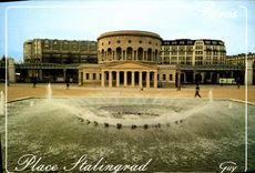 CPSM Paris et Ses Merveilles Place Stalingrad L'Esplanade et la Rotonde de la Villeite