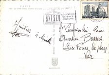 CPSM Paris Le Pont Neuf Joueur D'Orgue