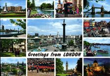 CPSM Greetings From London