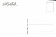 CPSM Sanglier Au Ferme Aquarelle Dominique Pizon Ediloisir St Gaudens