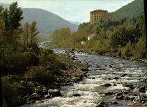 CPSM Amelie les Bains Pyrenees Orientales Le Tech domine par Saint Joseph de Super Valtech les Bains