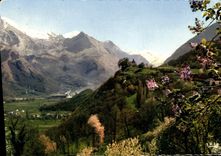 CPSM Les Pyrenees La Vallee d'Argeles Gazost au Printemps La Chapelle de la Pietal 