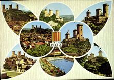 CPSM Foix Ariege Divers Aspects de la Ville avec le Chateau 