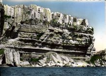 CPSM La Corse Ile de Beaute Bonifacio Les Falaises et la Vieille Ville 