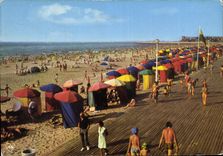 CPSM Deauville Calvados La Plage fleurie La Plage 