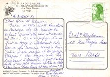 CPSM Deauville Calvados La Plage fleurie La Plage