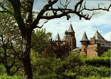 CPSM Collonges la Rouge Correze L'Eglise et le Castel de Vassinhac 