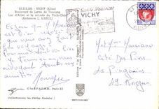 CPSM Vichy Allier Boulevard de Lattre de Tassigny Lac d'Allier et la rotonde du Yacht Club 