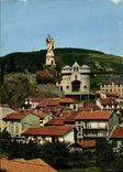 CPSM Espaly Saint Marcel pres Le Puy H L Vue generale et son rocher domine par la statue Saint JOsep