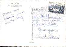CPSM Le Puy Haute Loire Le Rocher Saint Michel et l'Aiguilhe 