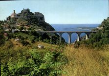 CPSM La Cote d'Azur Eze Village et la Viaduc 