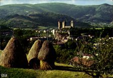 CPSM Foix Ariege La Ville et la Chateau 