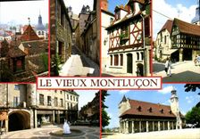 CPSM Montlucon Allier Les vieux quartiers et le Vieux Chateau 
