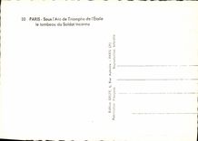 CPSM Paris Sous l'Arc de Triomphe de l'Etoile le tombeau du Soldat inconnu