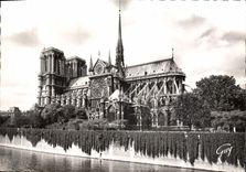 CPSM Paris et ses Merveilles Abside de la cathedrale Notre Dame 