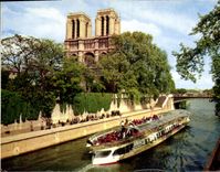 CPSM Paris Notre Dame et la Seine 