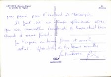 CPSM Arvieux Hautes Alpes Le porche de l'eglise 