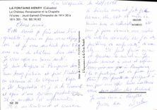 CPSM Le Fontaine Henry Calvados Le Chateau Renaisance et la Chapelle