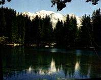 CPSM Le lac vert et le massif du Mont Blanc 