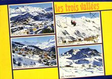 CPSM Les Trois Valles Savoie Courchevel Meribel Mottaret les Menuires Val Thorens 