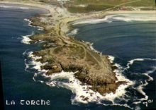 CPSM La Bretagne en Couleurs Saint Guenole Penmarch la pointe de la Torche ou viennent se briser les