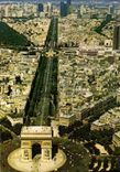 CPSM Paris l'Arc de Triomphe Perspective aerienne vers la Defense 