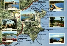 CPSM La Cote d'Azur Varoise Ste Maxime sur Mer Port Grimaud St Tropez Ramatuelle Cogolin Croix Valme