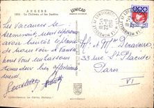 CPSM Angers le chateau et les jardins 