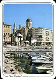 CPSM Reflets de la Cote d'Azur Saint Raphael Var la cathedrale vue du Port 
