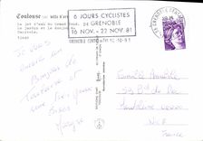 CPSM Toulouse ville d'arb le jet d'eau du grand Rond le jardin et le donjon du Canitole 