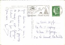 CPSM Chamonix Mont Blanc la chapelle du praz et l'Aiguille du Dru 