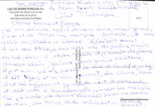 CPSM Lac de serre Poncon coucher de soleil sur le lac Savines et le pont les Demoiselles Coiffees 