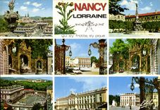 CPSM Nancy Meurthe et Moselle la place Stanislos la Carriere et Saint Epvre la place d'Alliance font