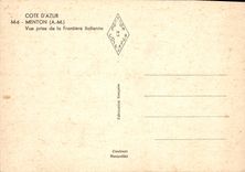 CPSM Cote d'Azur Menton A M vue prise de la Frontiere italienne 