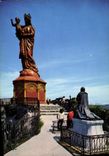 CPSM Le Puy en Velay statue Notre Dame de France erigee en 1860 sur la plate forme du rocher Corneil