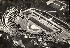 CPSM Lyon vue aerienne sur le Theatre Romain de Fourviere 