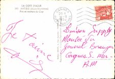 CPSM La Cote d'Azur Antibes Alpes Maritimes Pins et rochers du Cap 