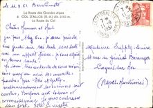 CPSM La Route des Grandes Alpes Col d'Allos B A la route du Col 