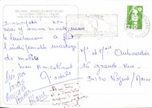 CPSM Massif du Mont Blanc le lac Blanc l'Aiguille verte et les Drus 