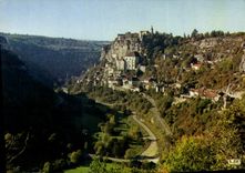 CPSM Roc Amadour Lot Lieu de pelerinage Celebre des le Moyen Age Vue d'ensemble 