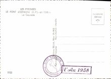 CPSM Les Pyrenees Le Pont d'espagne La Cascade 