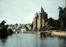 CPSM Couleurs et Lumiere de France La Bretagne Josselin Marbihan Le Chateau 