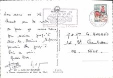 CPSM Lac du Bourget l'heure crepusculaire et Dent du Chat