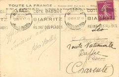 CPA Pau (B P) Biarritz (B P) le Rocher de la Vierge et la gauche le Monument