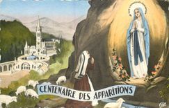 CPA Lourdes Centenaire des Apparitions