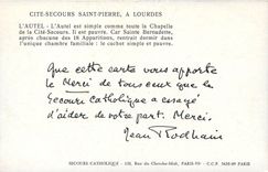 CPA Cite Secours Saint Pierre a Lourdes L'Autel