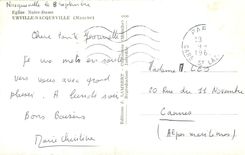 CPA Eglise N D Urville Nacqueville (Manche)