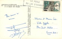 CPA Menton St Bernard Vue generale avec le Roc de Chere et le Massif des Bauges