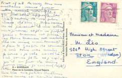 CPA Bordeaux Place de la Comedie Grand Theatre