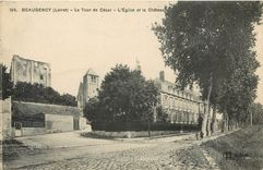 CPA Beaugency (Loiret) La tour de Cesar l'Eglise et le chateau